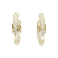 金色 水鑽 水晶 針式耳環【Swarovski 施華洛世奇】