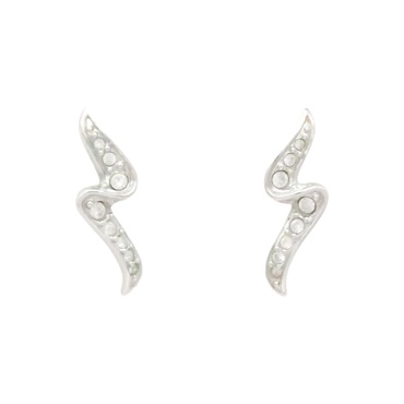 銀色 金屬 水鑽 針式耳環【Swarovski 施華洛世奇】