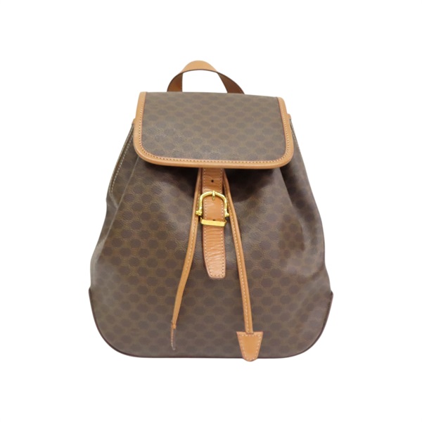 棕色 PVC塗層帆布 Macadam 後背包【CELINE 賽琳】