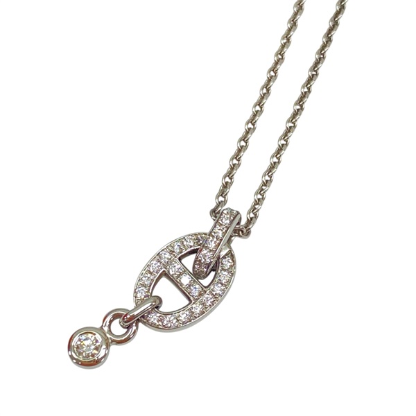 18K白金 鑽石 Chaine d'ancre Enchainee 項鏈【HERMES 愛馬仕】