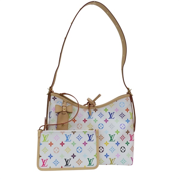 白彩 原花帆布 村上隆聯名款 CarryAll PM 肩背包【LOUIS VUITTON LV 路易威登】 M13661