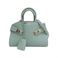 綠色  牛皮 HUG Mini 肩背包【Salvatore Ferragamo 費拉格慕】 215975