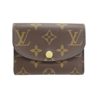 棕/芭蕾粉色 原花帆布 Rosalie 短夾【LOUIS VUITTON LV 路易威登】 M62361