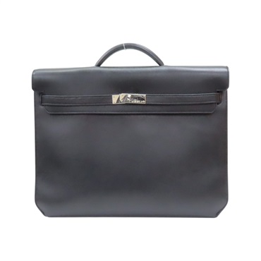 黑色 Ever Grain皮革 Kelly Depeches 36 公事包 U刻 銀釦【HERMES 愛馬仕】 H084620CH89