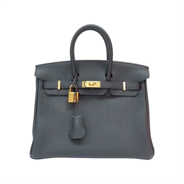 黑色 Togo牛皮 Birkin 25 柏金包 手提包 U刻 金扣【HERMES 愛馬仕】