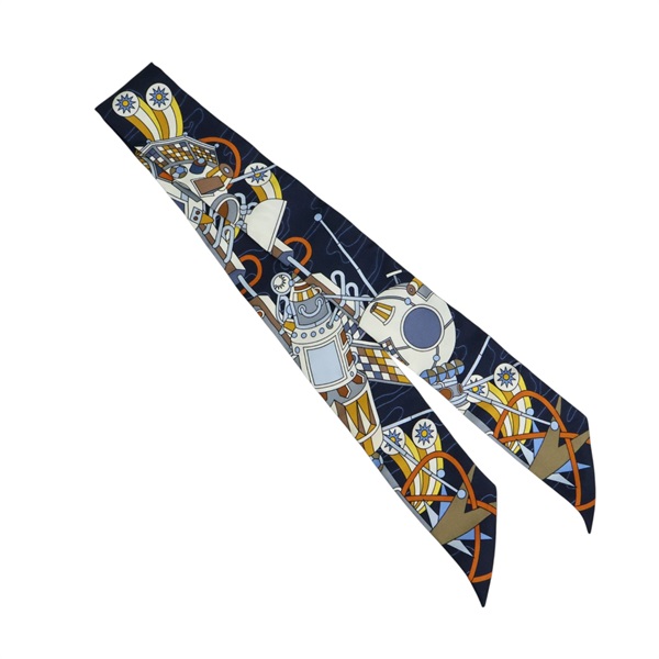 藍色 絲綢 Odyssey Twilly 絲巾【HERMES 愛馬仕】
