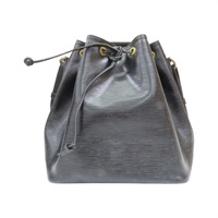 黑色 EPI水波紋 牛皮 Petit Noe 水桶包 肩背包【LOUIS VUITTON LV 路易威登】 M59012