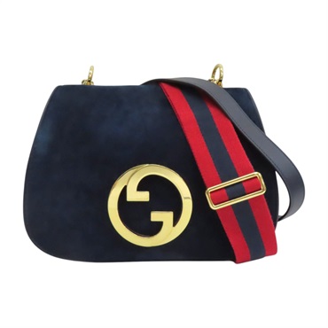 藍色 麂皮 GG Blondie 肩背包【GUCCI 古馳】 699210