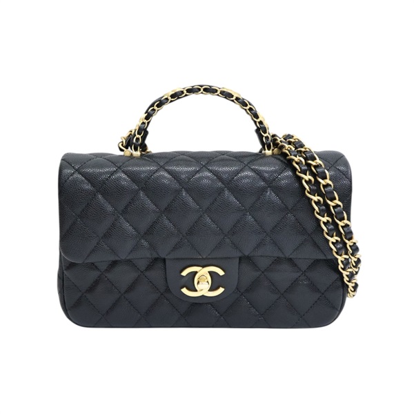 黑色牛皮 Matelasse Small Top handle Flap 兩用包 AS5702【CHANEL 香奈兒】 AS5702