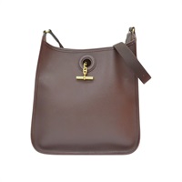 棕色 Courchevel牛皮 Vespa PM 肩背包 口H刻 金釦【HERMES 愛馬仕】