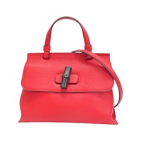 紅色 牛皮 Bamboo Daliy 兩用包【GUCCI 古馳】 370831