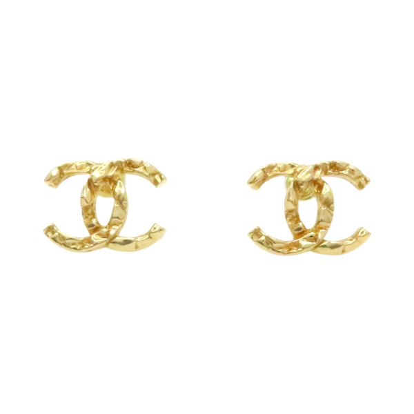 金色鍍金 雙C 耳環【CHANEL 香奈兒】