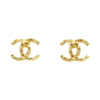 金色鍍金 雙C 耳環【CHANEL 香奈兒】