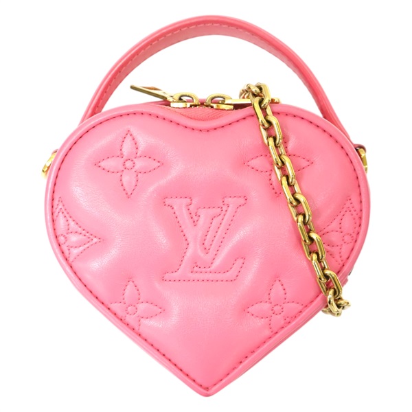 粉色 原花 牛皮壓紋 POP MY HEART 2WAY MINI 肩背包【LOUIS VUITTON LV 路易威登】 M81893