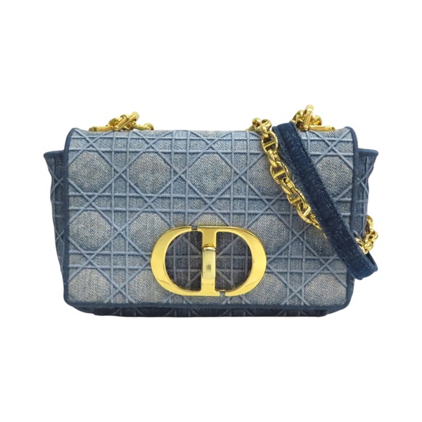 藍色 單寧布 Caro Small 肩背包【Dior 迪奧】