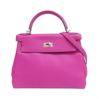 玉蘭粉 TOGO牛皮 Kelly 28 A刻 銀釦 兩用包【HERMES 愛馬仕】