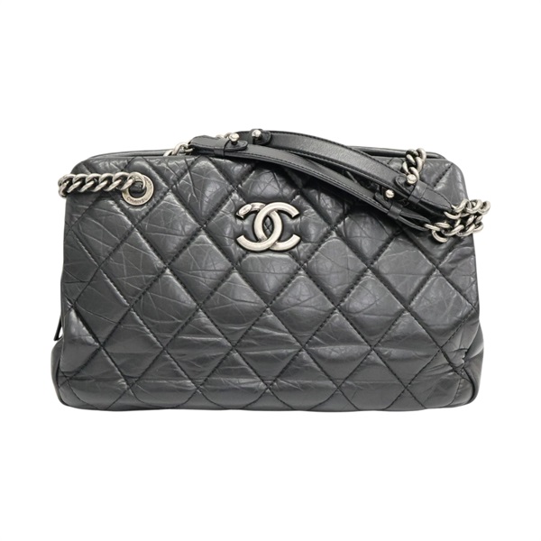 黑色牛皮 Chain 肩背包 無卡【CHANEL 香奈兒】