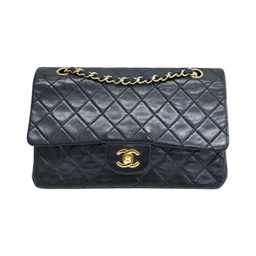 黑色 羊皮 COCO 25 鍊帶 肩背包 金扣【CHANEL 香奈兒】 A01112