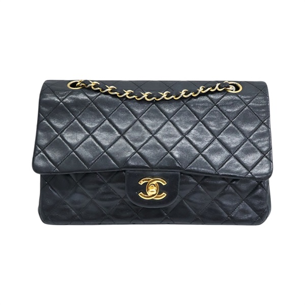 黑色 羊皮 COCO 25 鍊帶 肩背包 金扣【CHANEL 香奈兒】 A01112