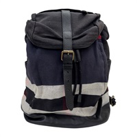 黑色 帆布 後背包 【BURBERRY 巴寶莉】 3976721