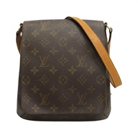 棕色 原花 帆布 Musette Salsa Short 肩背包【LOUIS VUITTON LV 路易威登】 M51258