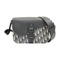 黑色 牛皮 帆布 Saddle 小型 翻蓋 郵差包 肩背包【Dior 迪奧】 1ADPO049YKS_H27E
