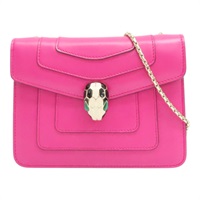 桃紅色 牛皮 Serpenti Forever 肩背包【BVLGARI 寶格麗】