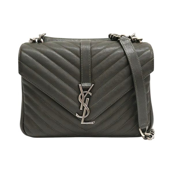 綠色 牛皮 肩背包【SAINT LAURENT YSL 聖羅蘭】 428056