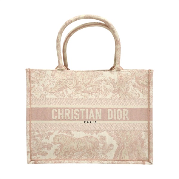 粉色 刺繡帆布 Book Tote 手提包 M1296ZTDT_M31I【Dior 迪奧】 M1296ZTDT_M31I