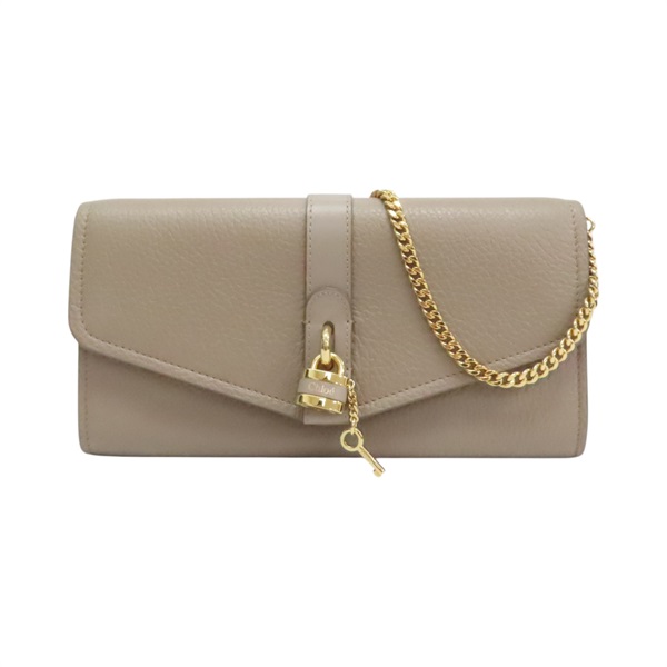 卡其色 牛皮 ABY 鎖頭WOC 鍊帶肩背包【Chloe 克羅伊】 CHC20SP314