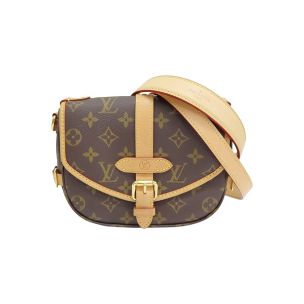 棕色 原花 帆布 Saumur BB 兩用包【LOUIS VUITTON LV 路易威登】 M46740