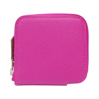桃紫色 Epsom牛皮 Silk'in Change Purse 零錢包 短夾 C刻【HERMES 愛馬仕】