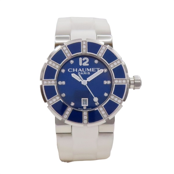 藍色錶盤 膠帶 不鏽鋼 鑽石 Class One MM 腕錶【Chaumet 尚美巴黎】 W1722Z-33Z