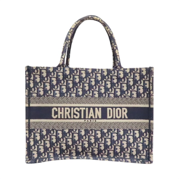 藍色 Oblique 緹花帆布 Book Tote 中型 托特包 手提包【Dior 迪奧】 M1296ZRIW_M828
