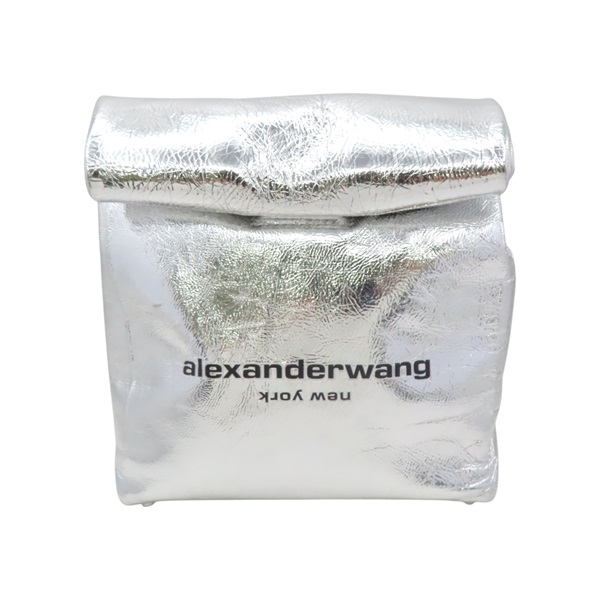 銀色 牛皮 手拿包【Alexander Wang 亞歷山王】 20C220C271