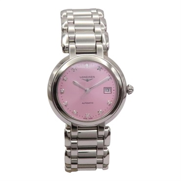 粉色錶盤 不鏽鋼 11PD 鑽石 PrimaLuna 腕錶【LONGINES 浪琴表】 L8.113.4.99.6