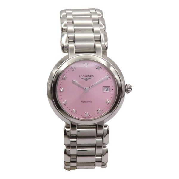 粉色錶盤 不鏽鋼 11PD 鑽石 PrimaLuna 腕錶【LONGINES 浪琴表】 L8.113.4.99.6