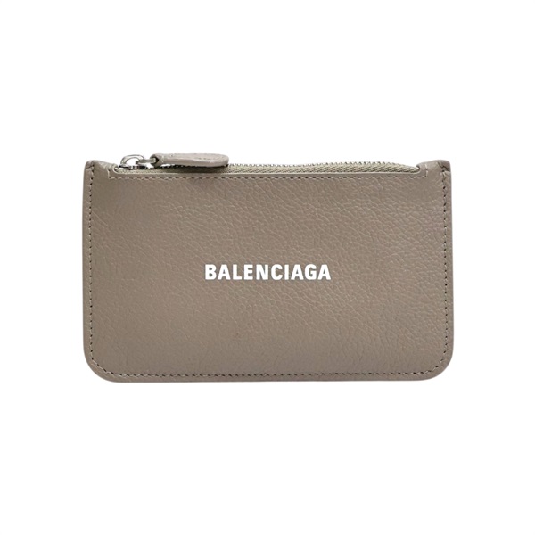 棕色牛皮 拉鍊 卡夾 零錢包【BALENCIAGA 巴黎世家】 594214
