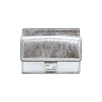 銀色牛皮 Baguette 卡夾 名片夾【FENDI 芬迪】 8M0423