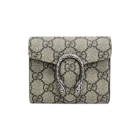 烏木色帆布 三折 短夾 627073【GUCCI 古馳】 627073