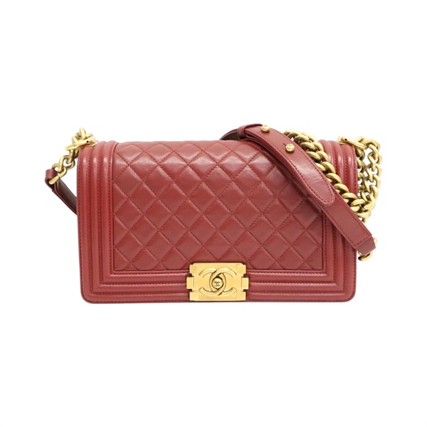 紅色羊皮 Boy 25 肩背包 A67086【CHANEL 香奈兒】 A67086