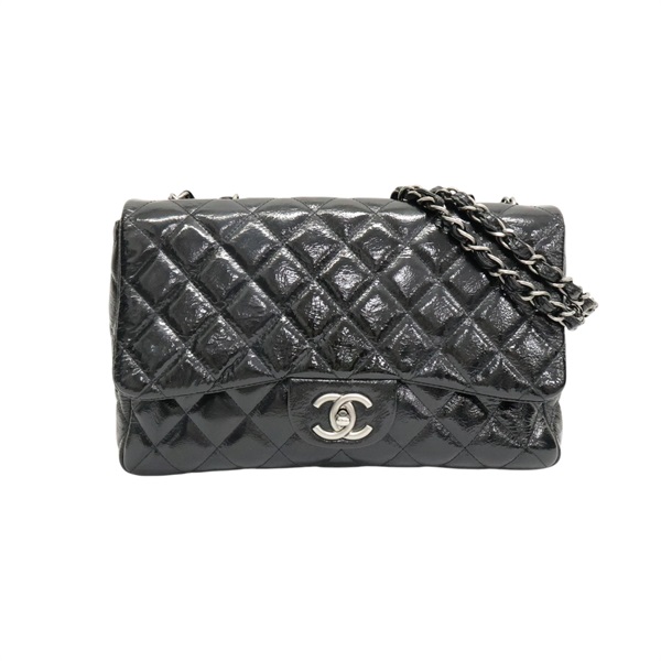 黑色漆皮 Jumbo 30 鍊帶 肩背包 無卡【CHANEL 香奈兒】 A28600