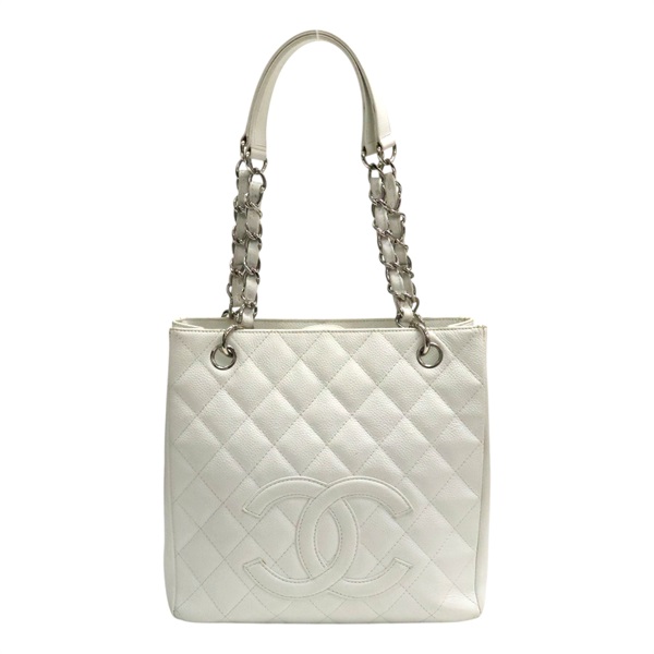 白色牛皮 PST 鍊帶 肩背包 A50994 無卡【CHANEL 香奈兒】 A50994