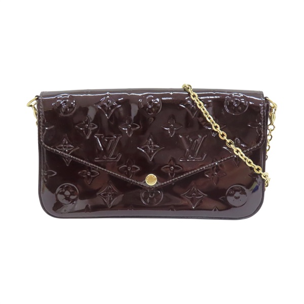 酒紅色 原花漆皮 Pochette Felicie 肩背包 M61267【LOUIS VUITTON LV 路易威登】 M61267
