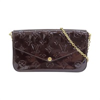 酒紅色 原花漆皮 Pochette Felicie 肩背包 M61267【LOUIS VUITTON LV 路易威登】 M61267