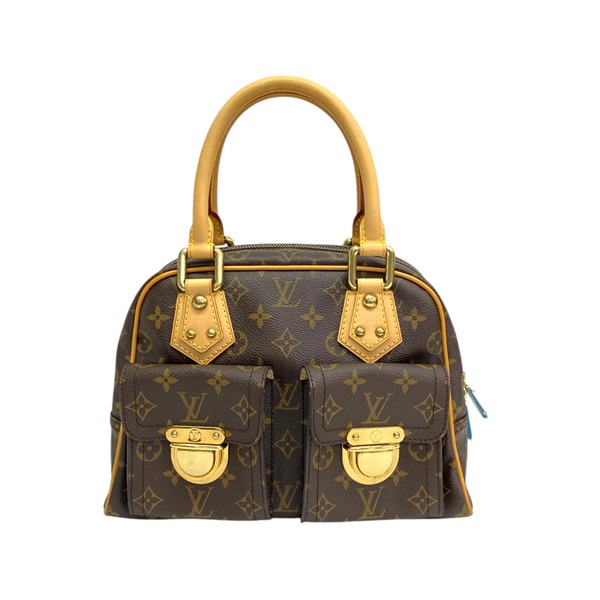 棕色 原花帆布 Manhattan PM 手提包【LOUIS VUITTON LV 路易威登】 M40026