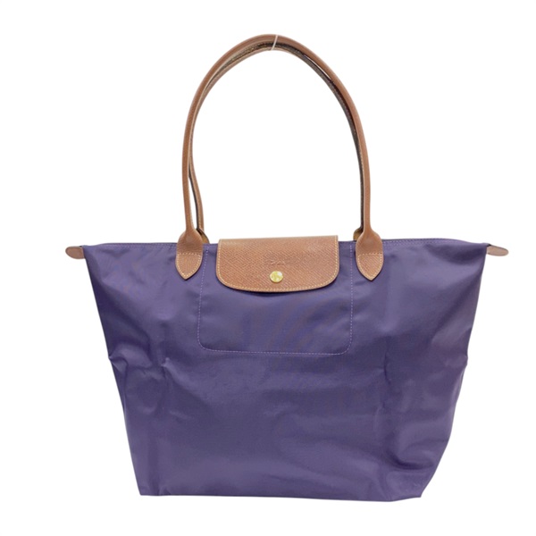 紫色 帆布 棕色 牛皮 帆布 Le Pliage 托特包 肩背包【Longchamp 瓏驤】 1899089645