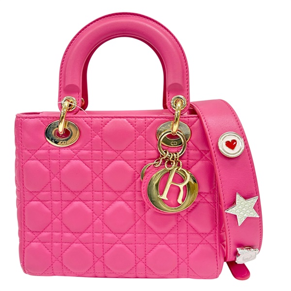 粉色 羊皮 Small Lady Dior My ABCDior 兩用包 (缺LOGO掛飾)【Dior 迪奧】 M0538ONGE