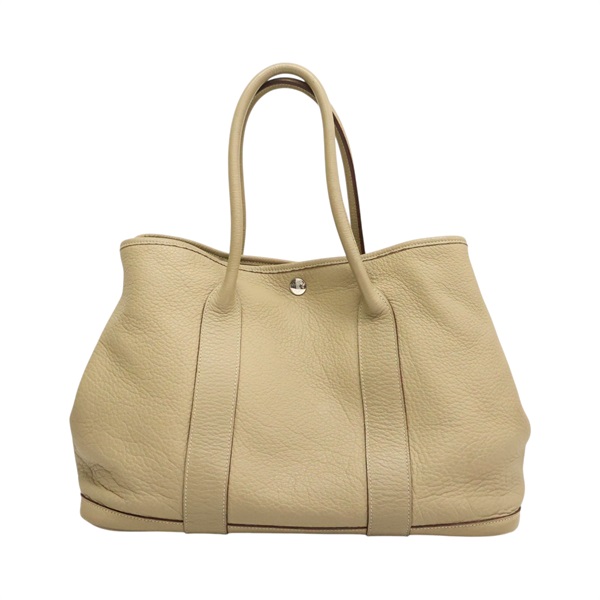 風衣灰色 Negonda牛皮 Garden Party 36 手提包 口L刻【HERMES 愛馬仕】