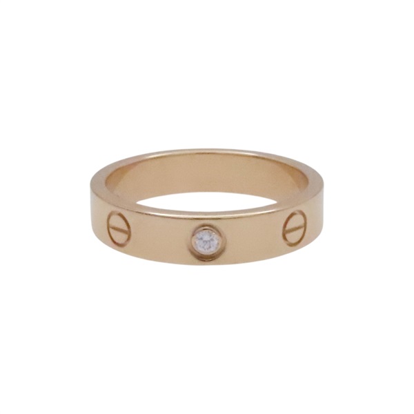 18K玫瑰金 1PD鑽石 Love Mini 戒指 52【Cartier 卡地亞】 B4050752